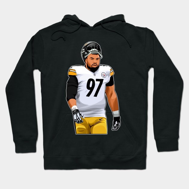 Cameron Heyward #97 Defensive Wall Hoodie by GuardWall17